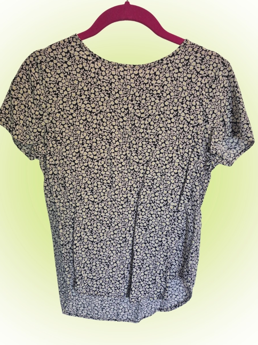 H&M Neon Yellow Floral Top
